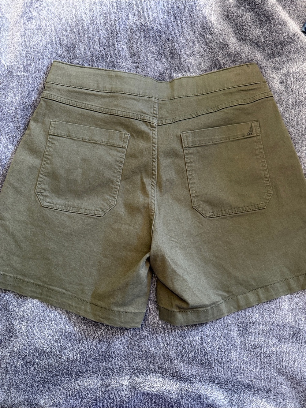 Nautica Olive Green High-Rise Utility Shorts - Picture 3 of 3